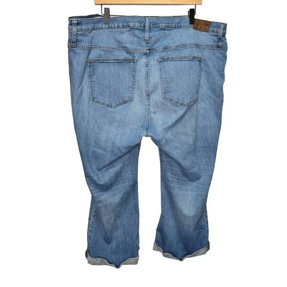 Madewell Cali Demi Boot Rolled Hem Jeans Size 37= Size 24 Casual Denim - Picture 2 of 14